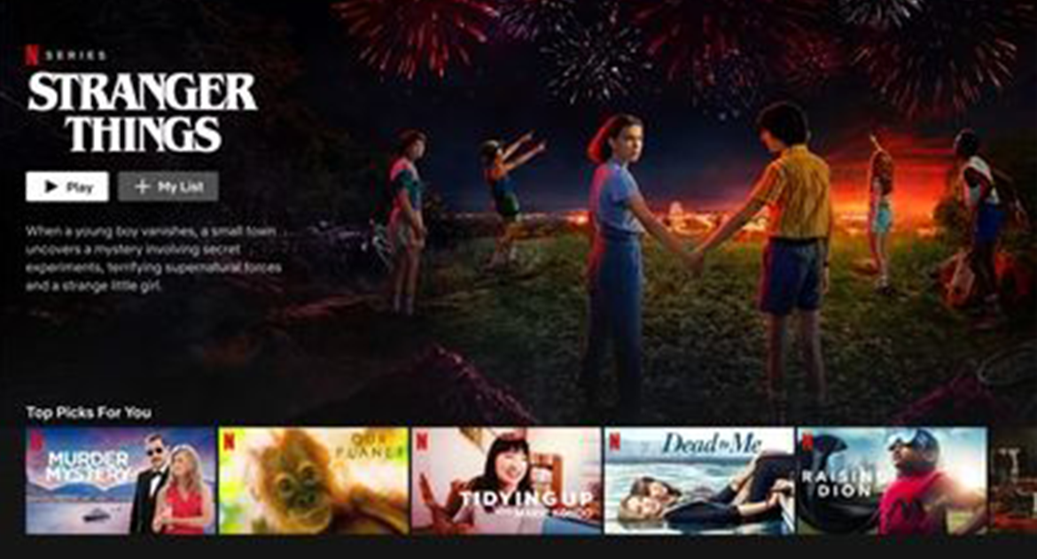 Streaming platforms and OTT services increasing demand for animators, VFX artists, and motion designers year-round, featuring a Stranger Things streaming interface and industry growth message.